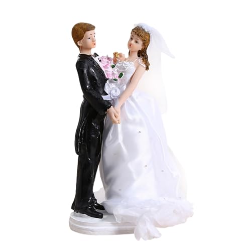 Kunstharz-Hochzeitsfigur, Kuchendekoration für Zeremonie, Jahrestag, Party, Tischdekoration, Hochzeitstag, Display-Figur von ZwaitL
