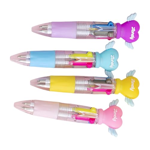 Mehrfarbiger Kugelschreiber, 4-in-1-Kugelschreiber, 0,7 mm Spitze für Farbcodierung, Journaling, Büro, Schreibbedarf, bequemer Griff, Schreibwerkzeug, 4 Stück Mehrfarbiger Kugelschreiber, 4-in-1-Kugelschreiber, 0,7 mm Spitze für Farbcodierung, Journaling, Büro, Schreibbedarf, bequemer Griff, Schreibwerkzeug, 4 Stück von ZwaitL