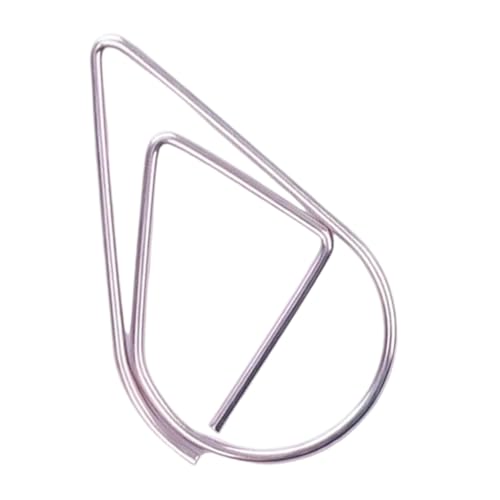 Metall-Büroklammern, Wassertropfenform, Lesezeichen, Büroklammer, dekorativ, Schulbedarf, Wassertropfenform, kleine Lesezeichen, Büroplaner, 100 Stück Metall-Büroklammern, Wassertropfenform, Lesezeichen, Büroklammer, dekorativ, Schulbedarf, Wassertropfenform, kleine Lesezeichen, Büroplaner, 100 Stück von ZwaitL