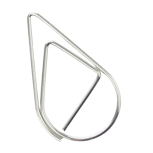 Metall-Büroklammern, Wassertropfenform, Lesezeichen, Büroklammer, dekorativ, Schulbedarf, Wassertropfenform, kleine Lesezeichen, Büroplaner, 100 Stück Metall-Büroklammern, Wassertropfenform, Lesezeichen, Büroklammer, dekorativ, Schulbedarf, Wassertropfenform, kleine Lesezeichen, Büroplaner, 100 Stück von ZwaitL