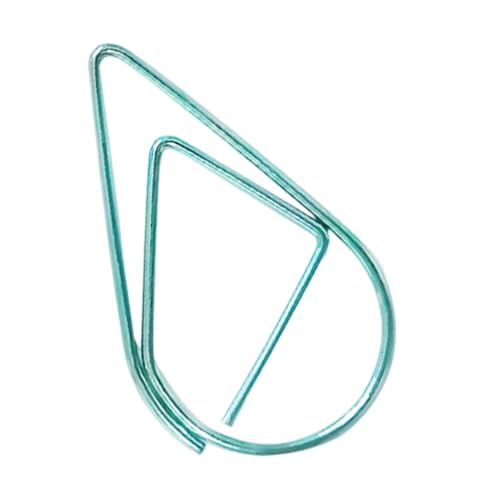 Metall-Büroklammern, Wassertropfenform, Lesezeichen, Büroklammer, dekorativ, Schulbedarf, Wassertropfenform, kleine Lesezeichen, Büroplaner, 100 Stück Metall-Büroklammern, Wassertropfenform, Lesezeichen, Büroklammer, dekorativ, Schulbedarf, Wassertropfenform, kleine Lesezeichen, Büroplaner, 100 Stück von ZwaitL
