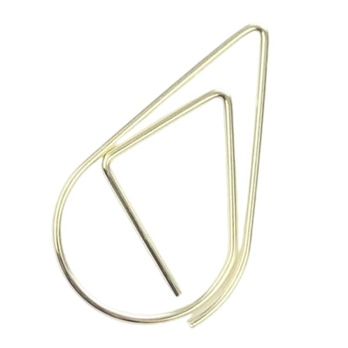 Metall-Büroklammern, Wassertropfenform, Lesezeichen, Büroklammer, dekorativ, Schulbedarf, Wassertropfenform, kleine Lesezeichen, Büroplaner, 100 Stück Metall-Büroklammern, Wassertropfenform, Lesezeichen, Büroklammer, dekorativ, Schulbedarf, Wassertropfenform, kleine Lesezeichen, Büroplaner, 100 Stück von ZwaitL