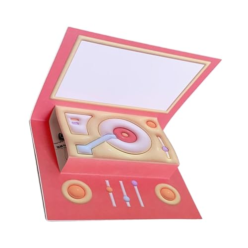 Popup-Karte zum Muttertag, 3D-Phonograph, Pop-Up-Geburtstagskarten mit Umschlag und abnehmbarer Notiz für Frauen, Mädchen, Großmutter von ZwaitL