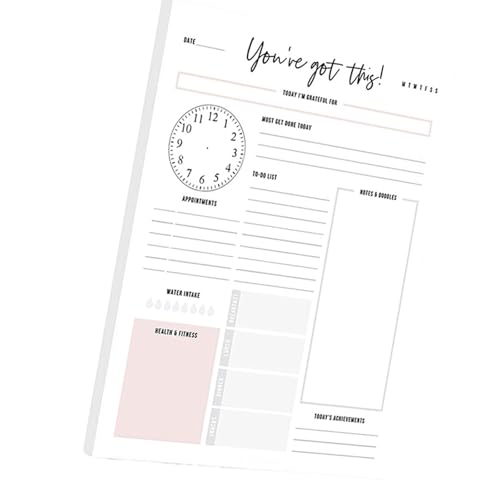Professioneller Tagesplaner, Fitness-Mahlzeiten-Tracking-Notizblöcke, 21 x 14 cm, Fitness-Workout, Mahlzeiten, Lese-Tracking, Tagebuch, Notizblöcke für Frauen Professioneller Tagesplaner, Fitness-Mahlzeiten-Tracking-Notizblöcke, 21 x 14 cm, Fitness-Workout, Mahlzeiten, Lese-Tracking, Tagebuch, Notizblöcke für Frauen von ZwaitL