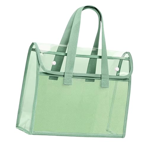 Transparente PVC-Datei-Tragetasche, doppellagig, Dokumenten-Organizer, große Kapazität, Handbuch für Büro, Schule, Reisen, transparente Datei für Profis von ZwaitL