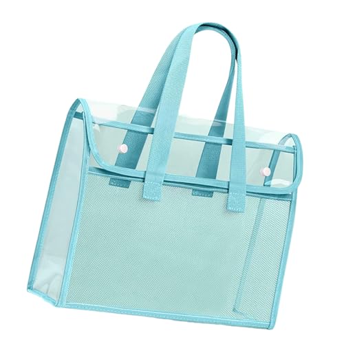 Transparente PVC-Datei-Tragetasche, doppellagig, Dokumenten-Organizer, große Kapazität, Handbuch für Büro, Schule, Reisen, transparente Datei für Profis von ZwaitL