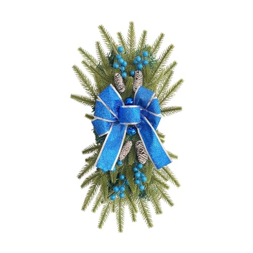 Weihnachtskranz 2023, Schleife, künstlicher Kiefernkranz, Treppenhaus, Girlanden, Partydekoration, Girlanden Weihnachtskranz 2023, Schleife, künstlicher Kiefernkranz, Treppenhaus, Girlanden, Partydekoration, Girlanden von ZwaitL