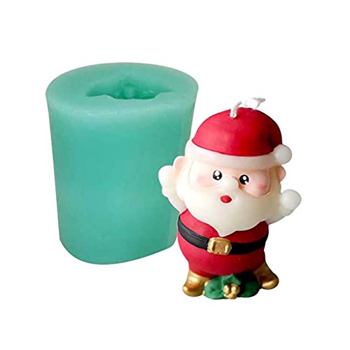 Weihnachtsmann-Silikonformen, 3D-Weihnachtsmann, handgefertigte Seifenform, Gießen für Kuchendekoration, Dekoration von ZwaitL