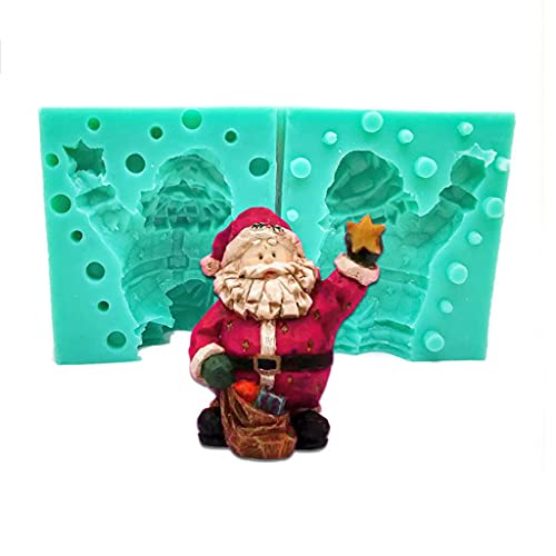 Weihnachtsmann-Silikonformen, 3D-Weihnachtsmann, handgefertigte Seifenform, Gießen für Kuchendekoration, Dekoration Weihnachtsmann-Silikonformen, 3D-Weihnachtsmann, handgefertigte Seifenform, Gießen für Kuchendekoration, Dekoration von ZwaitL