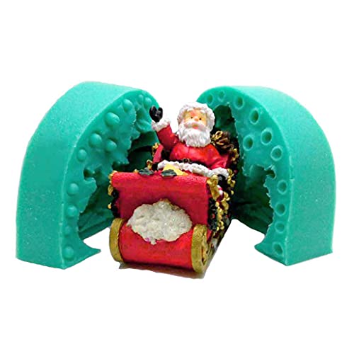 Weihnachtsmann-Silikonformen, 3D-Weihnachtsmann, handgefertigte Seifenform, Gießen für Kuchendekoration, Dekoration von ZwaitL