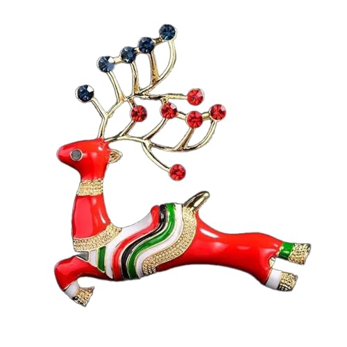 ZwaitL Anstecknadel mit laufendem Rentier, Weihnachtsbrosche, Reversnadel, Damen, Brustnadel, Weihnachtsschmuck, Accessoire für Männer und Frauen, Strasssteine, Urlaubsbrosche ZwaitL Anstecknadel mit laufendem Rentier, Weihnachtsbrosche, Reversnadel, Damen, Brustnadel, Weihnachtsschmuck, Accessoire für Männer und Frauen, Strasssteine, Urlaubsbrosche von ZwaitL