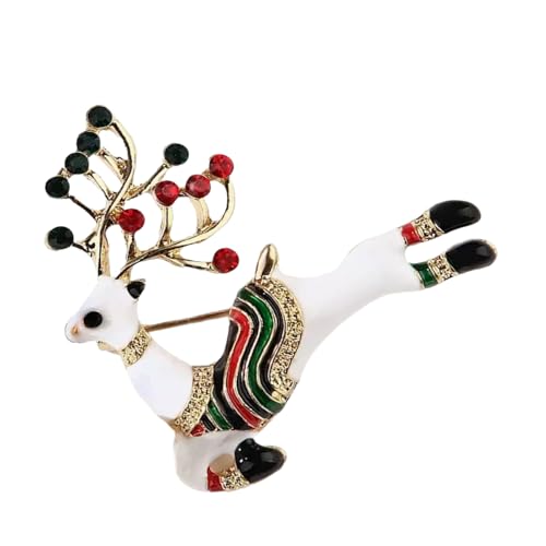 ZwaitL Anstecknadel mit laufendem Rentier, Weihnachtsbrosche, Reversnadel, Damen, Brustnadel, Weihnachtsschmuck, Accessoire für Männer und Frauen, Strasssteine, Urlaubsbrosche ZwaitL Anstecknadel mit laufendem Rentier, Weihnachtsbrosche, Reversnadel, Damen, Brustnadel, Weihnachtsschmuck, Accessoire für Männer und Frauen, Strasssteine, Urlaubsbrosche von ZwaitL