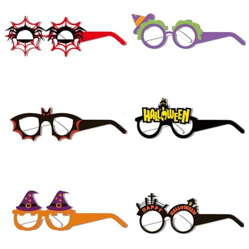 ZwaitL Halloween-Papierbrille, lustige Partybrille, Hexe, Fledermaus, Kürbis, Rahmen, Halloween-Dekorationen, Geschenkpapier ZwaitL Halloween-Papierbrille, lustige Partybrille, Hexe, Fledermaus, Kürbis, Rahmen, Halloween-Dekorationen, Geschenkpapier von ZwaitL