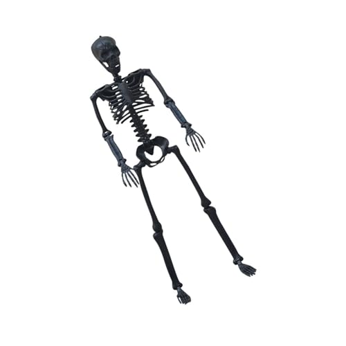 ZwaitL Lebensgroßes bewegliches Halloween-Skelett, stabil, für drinnen und draußen, unheimliche Dekoration für Spukhaus, Friedhof, Party, unheimliche Partydekoration, Skelett von ZwaitL