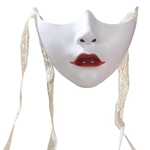 ZwaitL Maskerade Painted Beauty Cosplay Party Ästhetik Mechanisches halbes Gesicht für Frauen Männer Mechanisches halbes Gesicht von ZwaitL