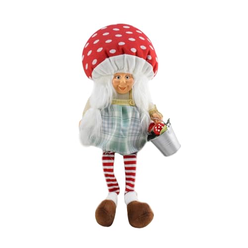 ZwaitL Pilzhut, Zwerge, Puppen, Figur, Polyester, Ornament für Heimdekoration, Weihnachts-Sammlerstücke, handgefertigte Verzierung, saisonale Tischdekoration ZwaitL Pilzhut, Zwerge, Puppen, Figur, Polyester, Ornament für Heimdekoration, Weihnachts-Sammlerstücke, handgefertigte Verzierung, saisonale Tischdekoration von ZwaitL