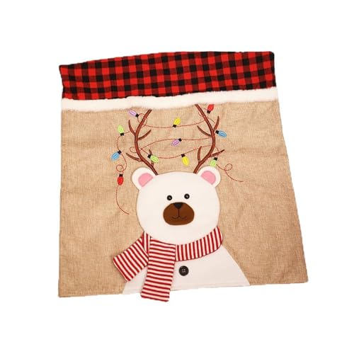 ZwaitL Stuhlbezug mit Feiertagsmotiv und klassischem Karomuster, hochwertige Materialien, weihnachtliche Tischdekoration, einfach zu installieren, Stuhlbezug-Set ZwaitL Stuhlbezug mit Feiertagsmotiv und klassischem Karomuster, hochwertige Materialien, weihnachtliche Tischdekoration, einfach zu installieren, Stuhlbezug-Set von ZwaitL