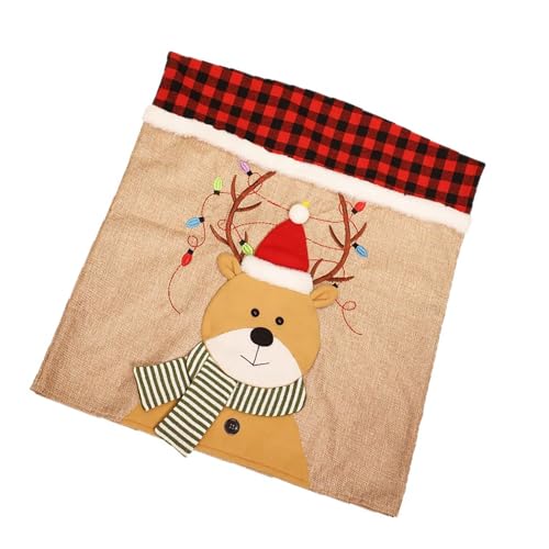 ZwaitL Stuhlbezug mit Feiertagsmotiv und klassischem Karomuster, hochwertige Materialien, weihnachtliche Tischdekoration, einfach zu installieren, Stuhlbezug-Set ZwaitL Stuhlbezug mit Feiertagsmotiv und klassischem Karomuster, hochwertige Materialien, weihnachtliche Tischdekoration, einfach zu installieren, Stuhlbezug-Set von ZwaitL