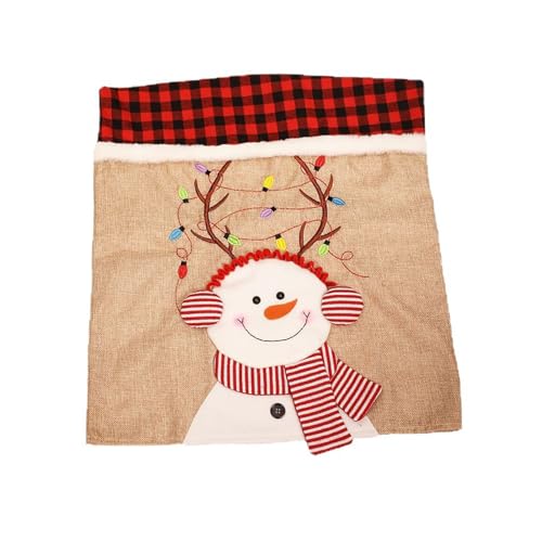 ZwaitL Stuhlbezug mit Feiertagsmotiv und klassischem Karomuster, hochwertige Materialien, weihnachtliche Tischdekoration, einfach zu installieren, Stuhlbezug-Set ZwaitL Stuhlbezug mit Feiertagsmotiv und klassischem Karomuster, hochwertige Materialien, weihnachtliche Tischdekoration, einfach zu installieren, Stuhlbezug-Set von ZwaitL