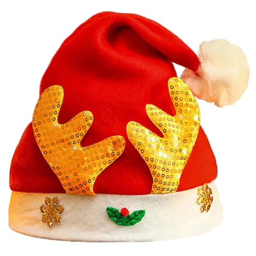 ZwaitL Vliesstoff mit Rentier, saisonale Party-Requisiten, Mütze, Weihnachtsmannmütze, Festival-Dekoration, weiche Wintermütze ZwaitL Vliesstoff mit Rentier, saisonale Party-Requisiten, Mütze, Weihnachtsmannmütze, Festival-Dekoration, weiche Wintermütze von ZwaitL
