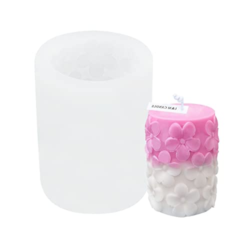 Zylinder-Silikonformen mit 3D-Blumen- und Schmetterlings-Winkemuster für Epoxidharze, Gips-Dekoration Zylinder-Silikonformen mit 3D-Blumen- und Schmetterlings-Winkemuster für Epoxidharze, Gips-Dekoration von ZwaitL