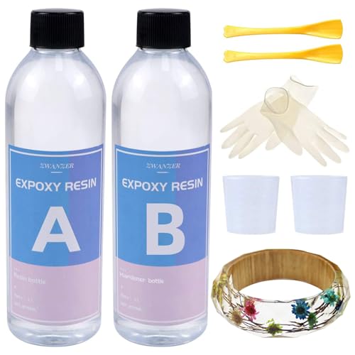 Zwanzer Epoxidharz 540ml - Epoxidharz Glasklar Gießharz 1: 1 für Holz, Künstlerische Kreationen, Restauration, Wandfliesen, Bodenbelag Zwanzer Epoxidharz 540ml - Epoxidharz Glasklar Gießharz 1: 1 für Holz, Künstlerische Kreationen, Restauration, Wandfliesen, Bodenbelag von Zwanzer