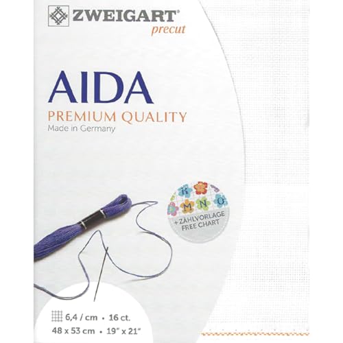 Zweigart Precut Aida col. 101 Stoffzuschnitt, 48 x 68 cm Zweigart Precut Aida col. 101 Stoffzuschnitt, 48 x 68 cm von Zweigart