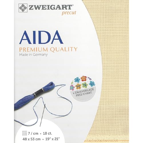 Zweigart Precut Fein-Aida 18 ct. col.13 Stoffzuschnitt, 48 x 68 cm Zweigart Precut Fein-Aida 18 ct. col.13 Stoffzuschnitt, 48 x 68 cm von Zweigart