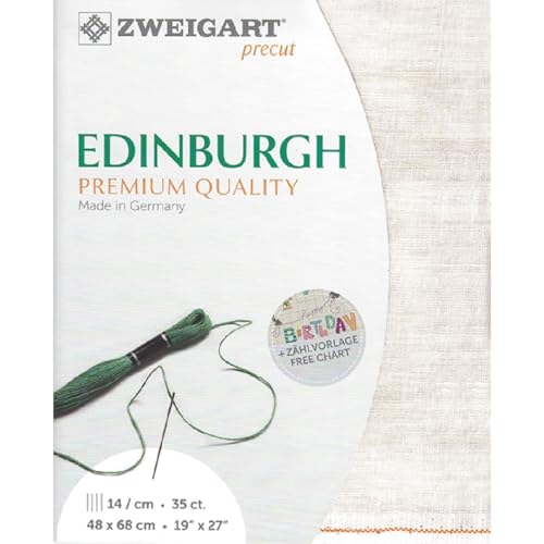 Zweigart Zählstoff EDINBURGH Precut 35 ct. 3217 Farbe 1079 vintage düne, Handarbeitsstoff aus 100% Leinen für Stickerei 48x68 cm Zweigart Zählstoff EDINBURGH Precut 35 ct. 3217 Farbe 1079 vintage düne, Handarbeitsstoff aus 100% Leinen für Stickerei 48x68 cm von Zweigart