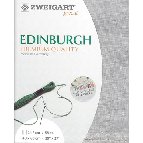 Zweigart Zählstoff EDINBURGH Precut 35 ct. 3217 Farbe 7729 vintage grau, Handarbeitsstoff aus 100% Leinen für Stickerei 48x68 cm Zweigart Zählstoff EDINBURGH Precut 35 ct. 3217 Farbe 7729 vintage grau, Handarbeitsstoff aus 100% Leinen für Stickerei 48x68 cm von Zweigart