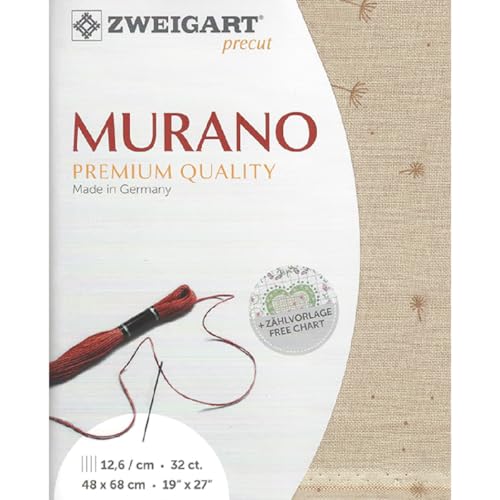 Zweigart Zählstoff MURANO Precut 32 ct. 3984 Farbe 2429 beige wish, Handarbeitsstoff für Stickerei 48x68 cm Zweigart Zählstoff MURANO Precut 32 ct. 3984 Farbe 2429 beige wish, Handarbeitsstoff für Stickerei 48x68 cm von Zweigart