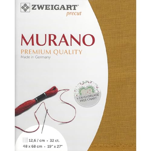Zweigart Zählstoff MURANO Precut 32 ct. 3984 Farbe 4028 sahara, Handarbeitsstoff für Stickerei 48x68 cm Zweigart Zählstoff MURANO Precut 32 ct. 3984 Farbe 4028 sahara, Handarbeitsstoff für Stickerei 48x68 cm von Zweigart