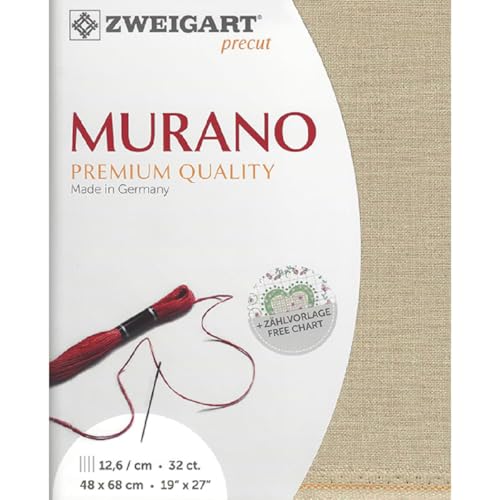 Zweigart Zählstoff MURANO Precut 32 ct. 3984 Farbe 7211 opal irise, Handarbeitsstoff für Stickerei 48x68 cm Zweigart Zählstoff MURANO Precut 32 ct. 3984 Farbe 7211 opal irise, Handarbeitsstoff für Stickerei 48x68 cm von Zweigart