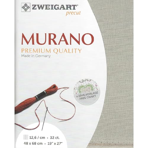 Zweigart Zählstoff MURANO precut 32 ct. 3984 Farbe 6028 Saharastaub, Handarbeitsstoff für Stickerei 48x68 cm Zweigart Zählstoff MURANO precut 32 ct. 3984 Farbe 6028 Saharastaub, Handarbeitsstoff für Stickerei 48x68 cm von Zweigart