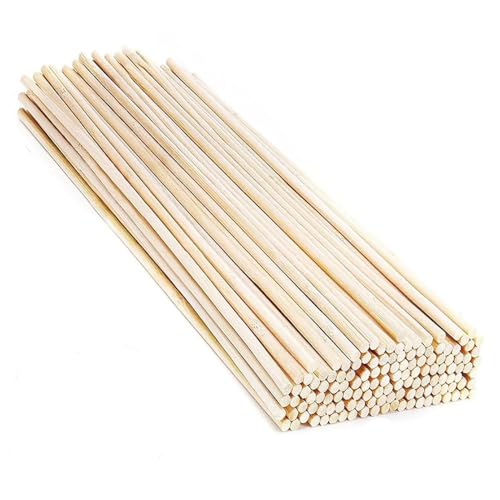 Zwenjuan 60 Stück Natürliche Holzstäbchen Rund,Holzstäbchen zum Basteln,Ø 6,5mm Länge 30 cm,Unfertige Hartholz Stäbchen für Holzarbeiten, Kunstprojekte, Dekorationen & DIY Zwenjuan 60 Stück Natürliche Holzstäbchen Rund,Holzstäbchen zum Basteln,Ø 6,5mm Länge 30 cm,Unfertige Hartholz Stäbchen für Holzarbeiten, Kunstprojekte, Dekorationen & DIY von Zwenjuan