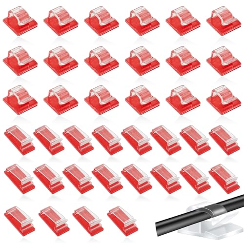 50pcs Klebekabel Halter,Haken Draht HalterDraht,Kabelclips mit Aufbewahrungskasten, Outdoor Light Wire Clips Kabel Tidy Hooks Schnur Organiser für Kabelmanagement, Home Office Schreibtisch Wand. von Zwhhmf