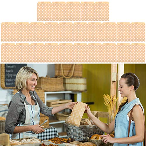 Zwinner Braune Papiertüten, 25 Stück Einkaufstüten Bulk für Bäckereien für Imbissbuden(Dots) von Zwinner