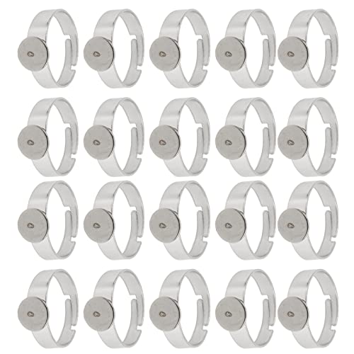 Zwinner Grobe Ringe, 20 Stück, feine Verarbeitung, verstellbare grobe Ringe, um DIY-Bastelringe für DIY-Schmuck herzustellen; von Zwinner
