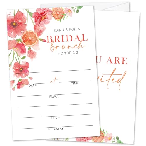 Zwsrplo Brautparty-Einladungen mit Umschlägen, Blumen-Brautparty-Einladungen, zum Ausfüllen von Stil, Hochzeitseinladungen für Mr & Mrs. Feier, Verlobungs-Partyzubehör - 03, 25 Stück Zwsrplo Brautparty-Einladungen mit Umschlägen, Blumen-Brautparty-Einladungen, zum Ausfüllen von Stil, Hochzeitseinladungen für Mr & Mrs. Feier, Verlobungs-Partyzubehör - 03, 25 Stück von Zwsrplo