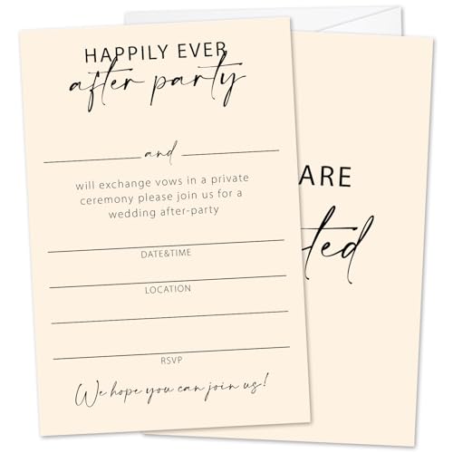 Zwsrplo Hochzeitseinladungen mit Umschlägen, Brautparty-Einladungen, zum Ausfüllen von Stil, Hochzeitseinladungen für Mr & Mrs. Feier, Verlobungs-Partyzubehör, 25 Stück Zwsrplo Hochzeitseinladungen mit Umschlägen, Brautparty-Einladungen, zum Ausfüllen von Stil, Hochzeitseinladungen für Mr & Mrs. Feier, Verlobungs-Partyzubehör, 25 Stück von Zwsrplo