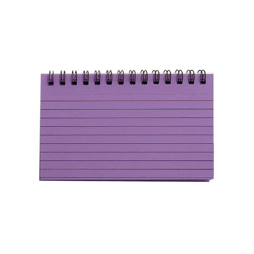 Zxarunas notitzbuch 5er-Pack Notizbücher, 7,5 x 12,5 cm, Tagebuch, Leder-Notizblock, 50 Seiten, for Männer und Frauen, Schreibbüro und Studienbedarf notizblöcke(Purple) von Zxarunas