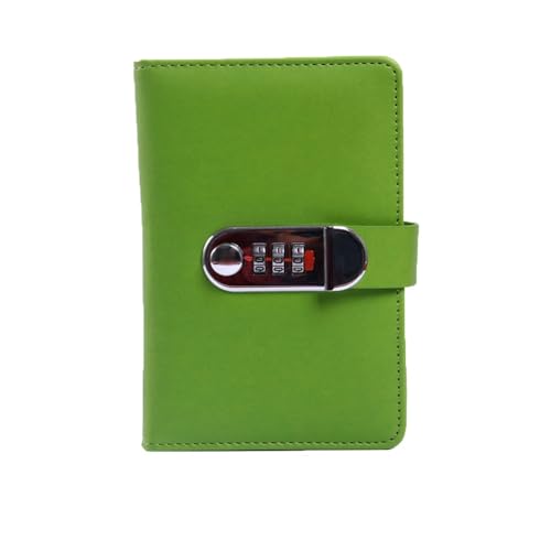 Zxarunas notitzbuch A6-Notizbuch, 160 × 11 mm, verschlossenes Tagebuch, Leder-Notizblock, 128 Seiten, Hardcover, for Männer und Frauen, Schreiben, Büro- und Studienbedarf notizblöcke(Groen) von Zxarunas