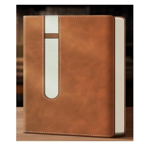 Zxarunas notitzbuch Dickes Notizbuch B5 A5 mit Stifteinfügung Notizblock Leder-Meeting-Notizbuch for Studenten, die Tagebuch schreiben notizblöcke(Bruin,A5) von Zxarunas