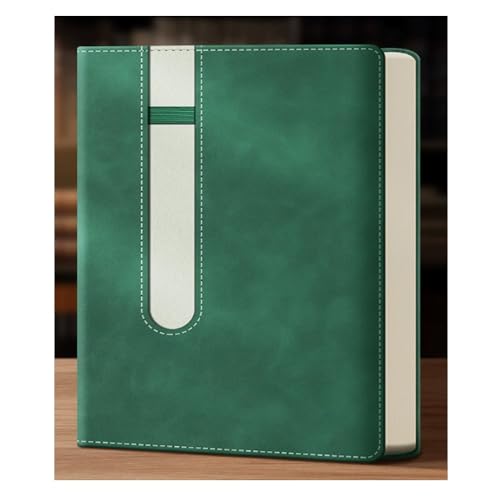 Zxarunas notitzbuch Dickes Notizbuch B5 A5 mit Stifteinfügung Notizblock Leder-Meeting-Notizbuch for Studenten, die Tagebuch schreiben notizblöcke(Groen,A5) von Zxarunas