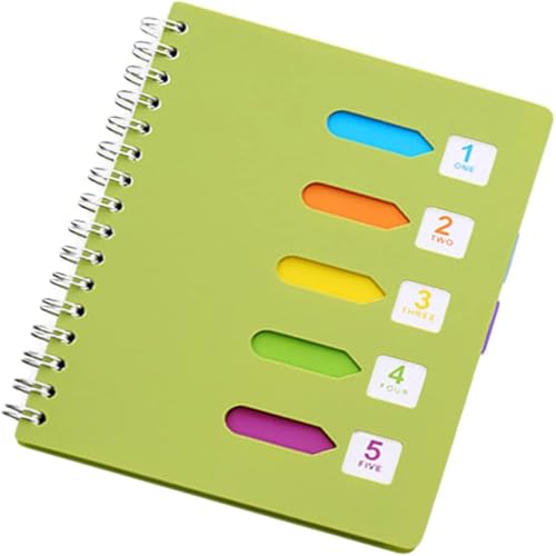 Zxarunas notitzbuch Farbiges A5-Rollennotizbuch, 120 Seiten, Universitätsstandard, Hardcover, Schreibtagebuch for Arbeit und Notizen, A5 (6 x 8 Zoll), gelb notizblöcke(Groen) von Zxarunas