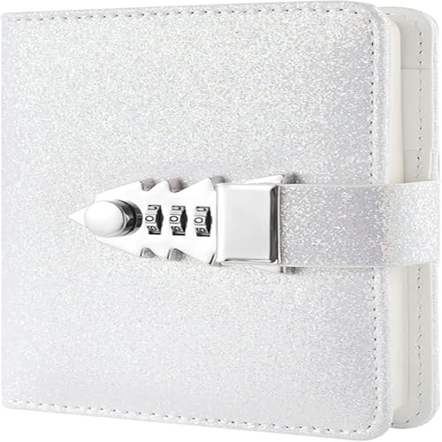 Zxarunas notitzbuch Leder-Notizbuch mit digitalem Schloss, A6, Tagebuch, Notizblock, Reisetagebuch Compatible with Studentinnen, Geschenk, inspirierende Tagebücher notizblöcke(Blanc) von Zxarunas