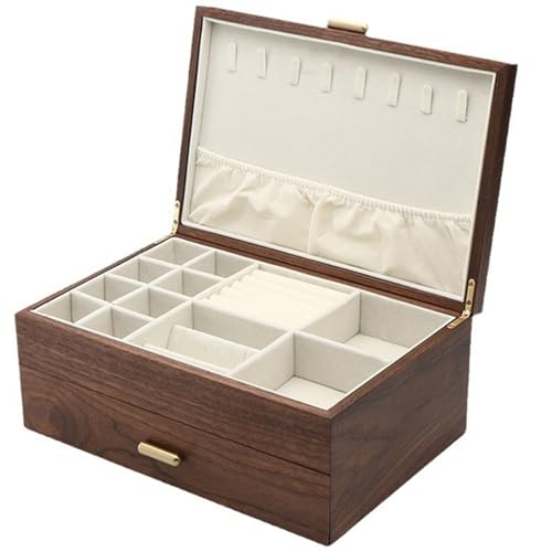 Zxarunas schmuckbox Massivholz Schmuckschachtel mehrschichtige Schmuckschatulle Ohrringring Halskette Armband Lagerbox schmuckkiste Zxarunas schmuckbox Massivholz Schmuckschachtel mehrschichtige Schmuckschatulle Ohrringring Halskette Armband Lagerbox schmuckkiste von Zxarunas