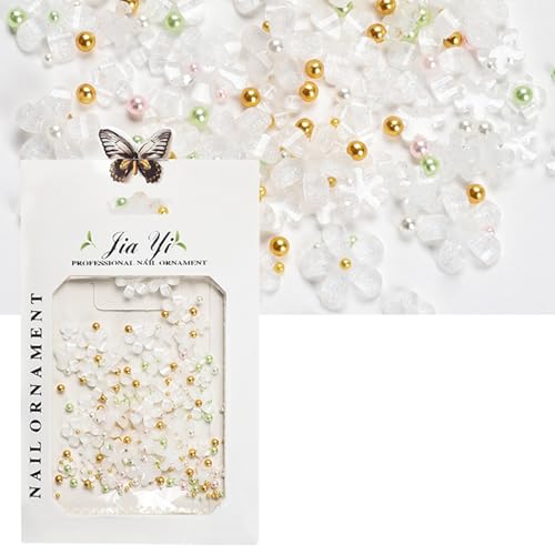 1 Beutel gemischte Blumen-Charms, 3D-Harz-Strasssteine, Nägel, Kunstbedarf, Maniküre-Dekorationen für Frauen von Zxfdsfdbnm
