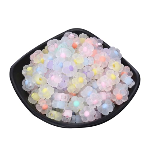 100 Stück gemischte Farben, matte Sonnenblumen, Acrylperlen, handgefertigtes Schmuckzubehör, Halskette und Bastelsets 100 Stück gemischte Farben, matte Sonnenblumen, Acrylperlen, handgefertigtes Schmuckzubehör, Halskette und Bastelsets von Zxfdsfdbnm