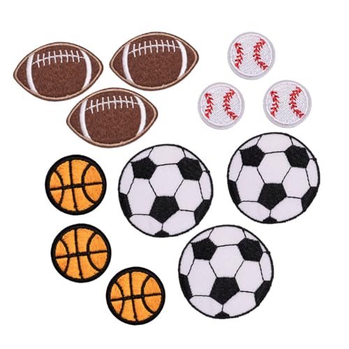 12 Stück bestickte Fußball-Aufnäher zum Aufbügeln oder Aufnähen, bestickte Applikation, Dekoration, Nähflicken für Taschen, Jeans, Kleidung 12 Stück bestickte Fußball-Aufnäher zum Aufbügeln oder Aufnähen, bestickte Applikation, Dekoration, Nähflicken für Taschen, Jeans, Kleidung von Zxfdsfdbnm